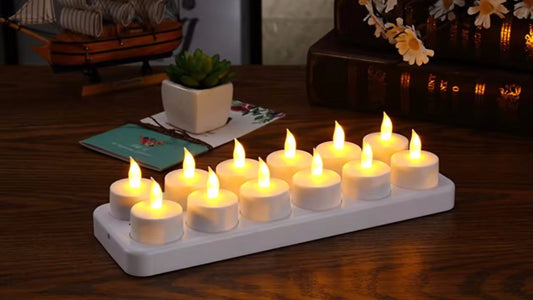 Warm Ambiance, Sustainable Illumination: Elevate Any Occasion with Rechargeable LED Candles